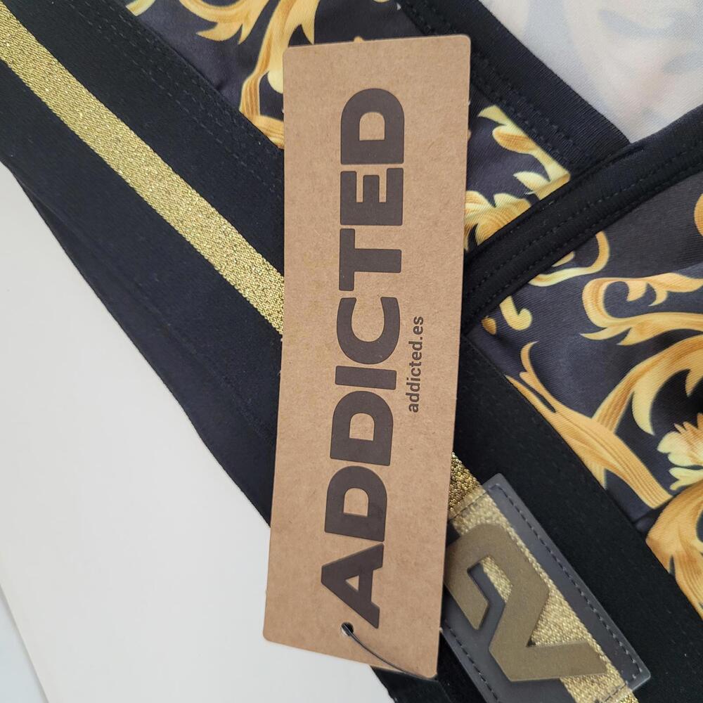 ADDICTED Men’s M / 32 Versailles Brief Black & Gold – NEW - Picture 5 of 5